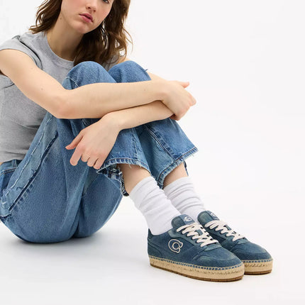 Coach Women's Soho Espadrille Sneaker In Loved Denim Denim