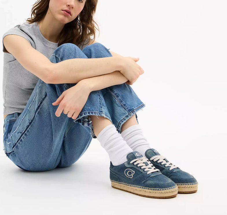 Coach Women's Soho Espadrille Sneaker In Loved Denim Denim