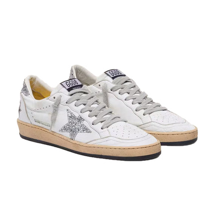 Golden Goose Women's Ball Star Sneakers White Silver Star