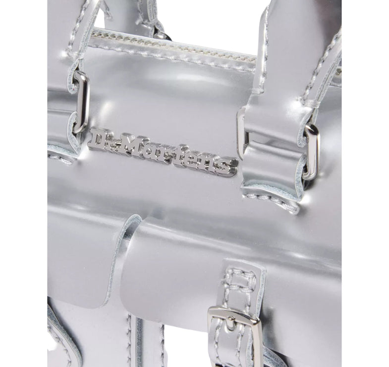 Dr. Martens Mini Top Handle Bag Silver Metallic Patent Lamper Silver