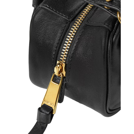 Versace Women's Versace Tag Nappa Bowling Mini Bag Black