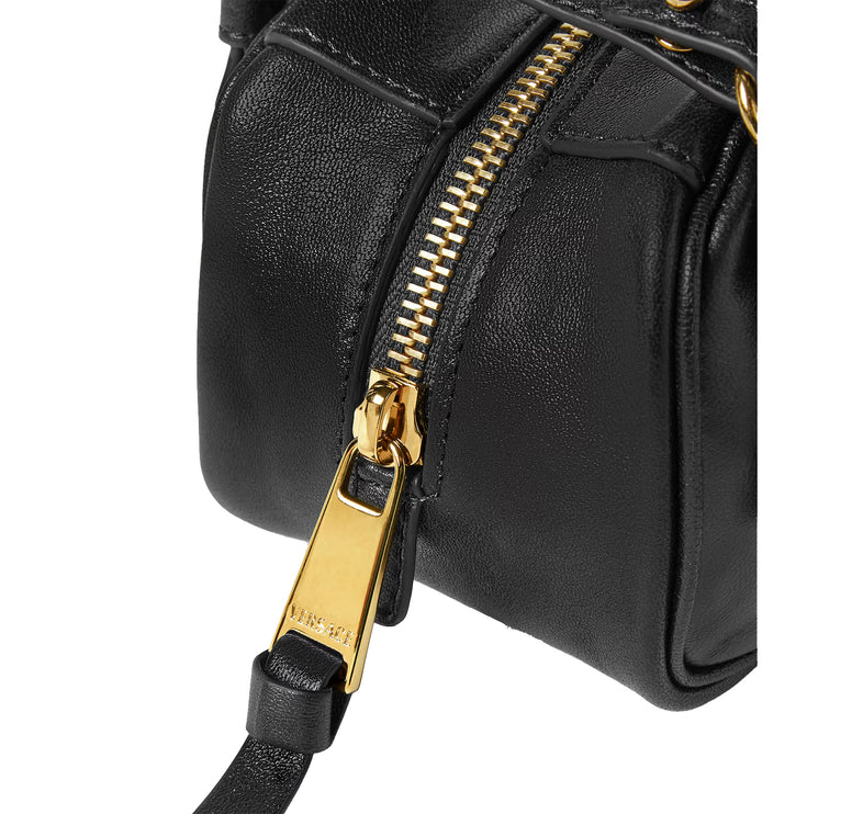Versace Women's Versace Tag Nappa Bowling Mini Bag Black