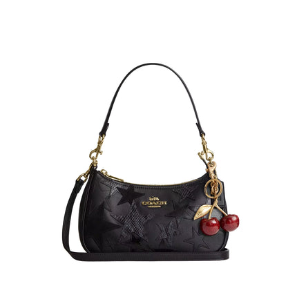 Coach Women's Teri Shoulder Bag With Star Patchwork Gold/Black Multi