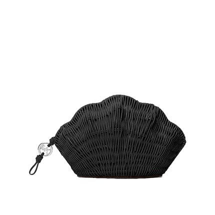 Michael Kors Women's Shelly Rattan Clutch Black/Silver