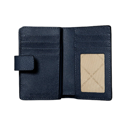 Michael Kors Women's Jet Set Medium Saffiano Leather Wallet Navy