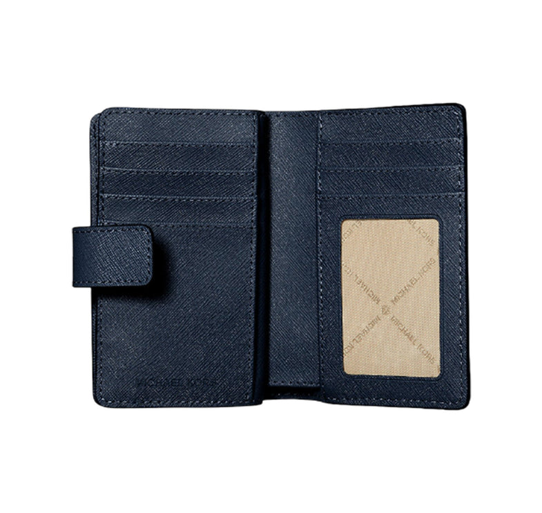 Michael Kors Women's Jet Set Medium Saffiano Leather Wallet Navy