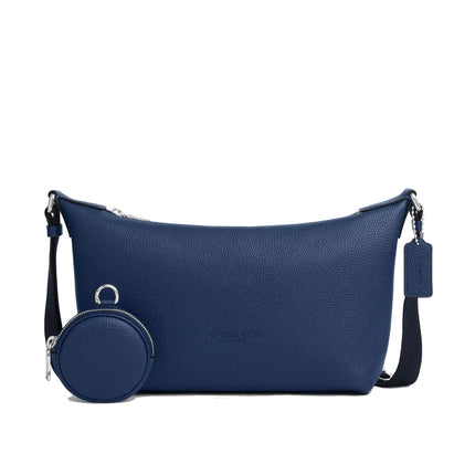 Coach Unisex Small Finn Crossbody Bag With Pouch Silver/Deep Blue