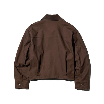 Uniqlo Unisex Zip Up Short Jacket 38 Dark Brown