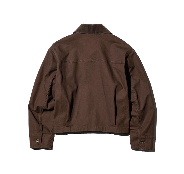 Uniqlo Unisex Zip Up Short Jacket 38 Dark Brown