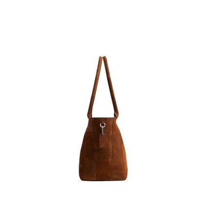 Coach Women's Alter/Ego Large Tote Bag In Upcrafted Suede Warm Brown