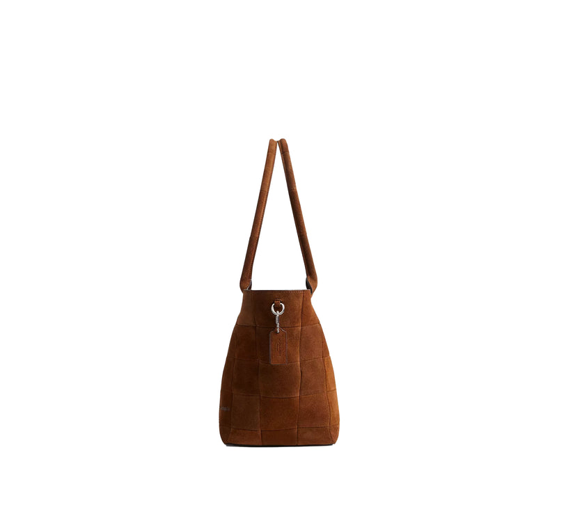 Coach Women's Alter/Ego Large Tote Bag In Upcrafted Suede Warm Brown