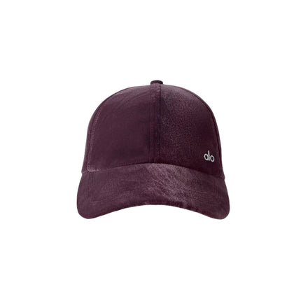 alo Unisex Velvet Off-Duty Cap Rich Bordeaux