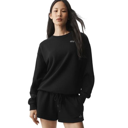 alo Women's Accolade Crew Neck Pullover Black