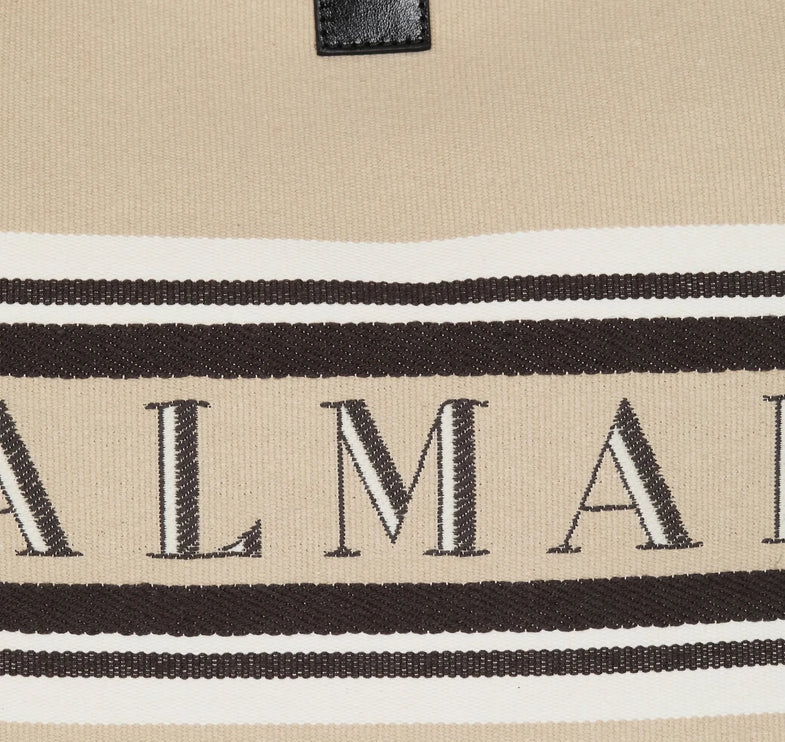 Balmain Women's Medium Release Shopper Bag Beige