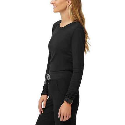 FIGS Women's Supersoft Longsleeve Underscrub Black