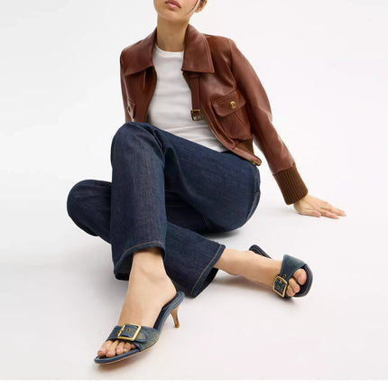 Coach Women's Margot Sandal In Loved Denim Dark Indigo