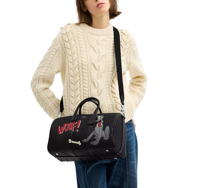 Coach Unisex Disney X Coach Compass Bag 35 With Pluto Black