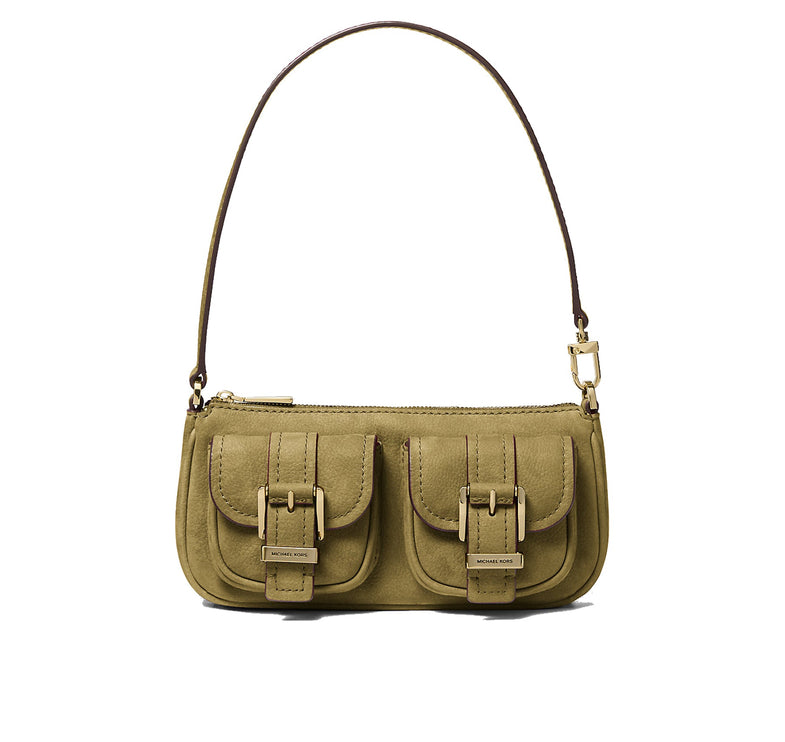 Michael Kors Women's Zoe Small Suede Convertible Pochette Pistachio