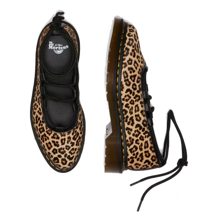 Dr. Martens Women's Elphie II Leopard Ballet Flats Light Tan