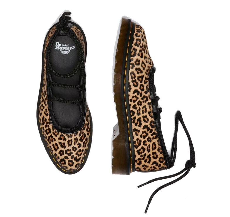 Dr. Martens Women's Elphie II Leopard Ballet Flats Light Tan