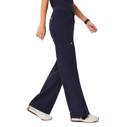 FIGS Women's High Waisted Isabel Wide Leg Scrub Pants Navy