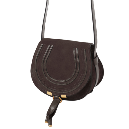 CHLOÉ Women's Small Marcie Saddle Bag Kohl Brown