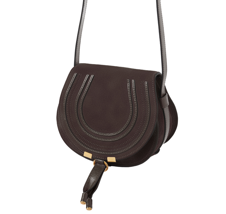 CHLOÉ Women's Small Marcie Saddle Bag Kohl Brown