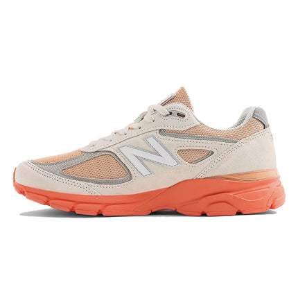 New Balance Made in USA 990v4 Moonbeam with Tangerine Heat and Dried Orange U990MO4