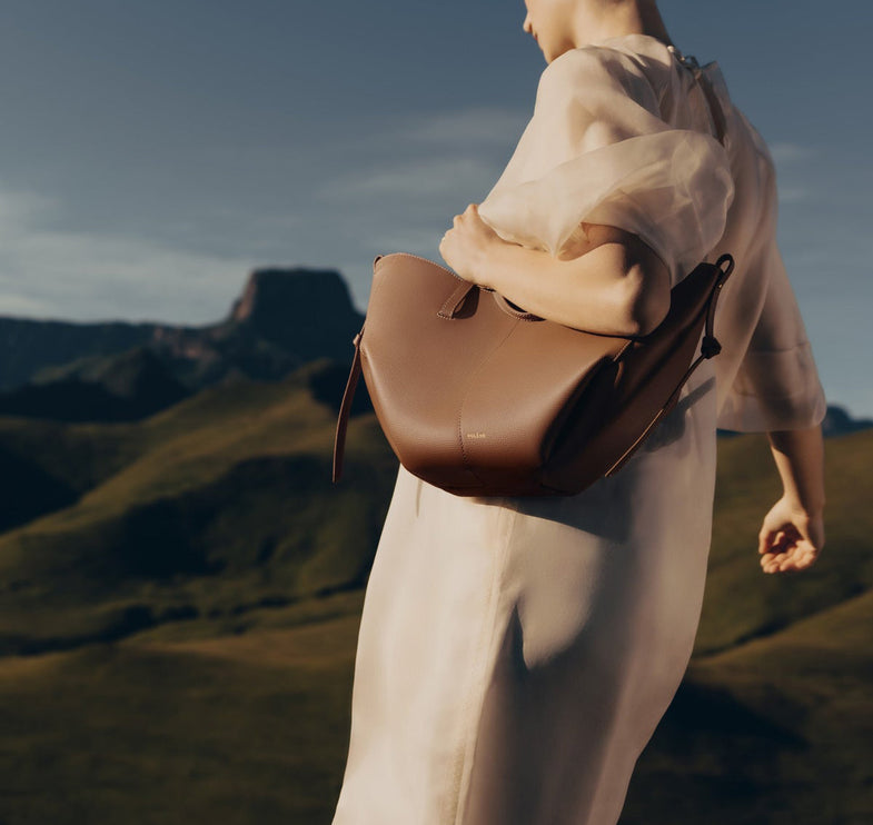 Polène Women's Cyme Mini Edition Textured Camel