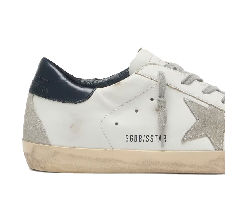 Golden Goose Women's Super Star with Suede Star and Blue Heel Tab