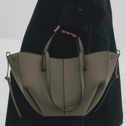 Polène Women's Cyme Mini Edition Textured Smoky Green
