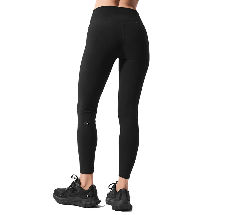 alo Women's Alosoft High-Waist 7/8 Highlight Legging Black