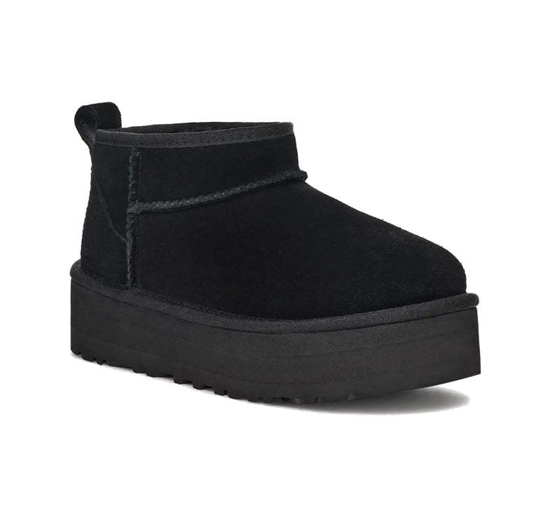 UGG Classic Ultra Mini Platform çocuk botu, siyah süet