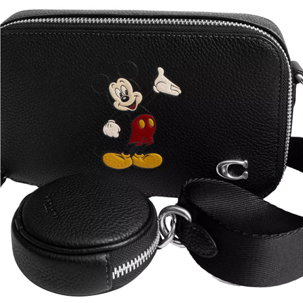 Coach Unisex Disney X Coach Charter Slim Crossbody Bag With Mickey Mouse Black