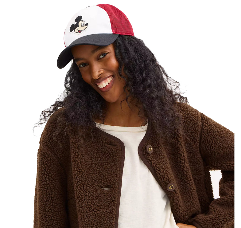 Coach Unisex Disney X Coach Trucker Hat With Mickey Mouse Chalk Multi
