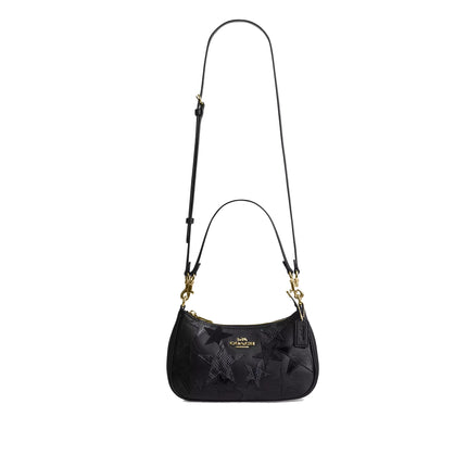 Coach Women's Teri Shoulder Bag With Star Patchwork Gold/Black Multi