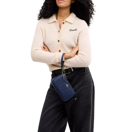 Coach Women's Nolita 19 In Signature Canvas Gold/Navy