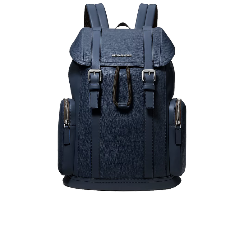 Michael Kors Unisex Cooper Pebbled Leather Backpack Navy