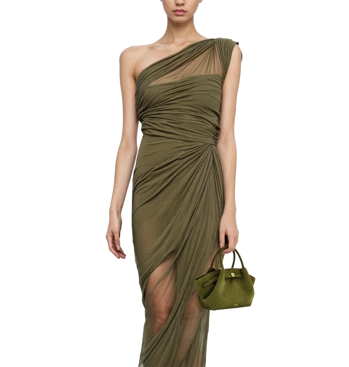 JW PEI Women's Hana Mini Faux Suede Tote Bag Dark Olive/Gold