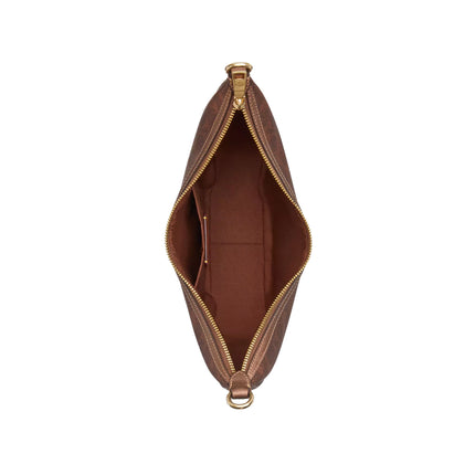 Coach Women's Aria Shoulder Bag In Signature Canvas Gold/Brown/Copper