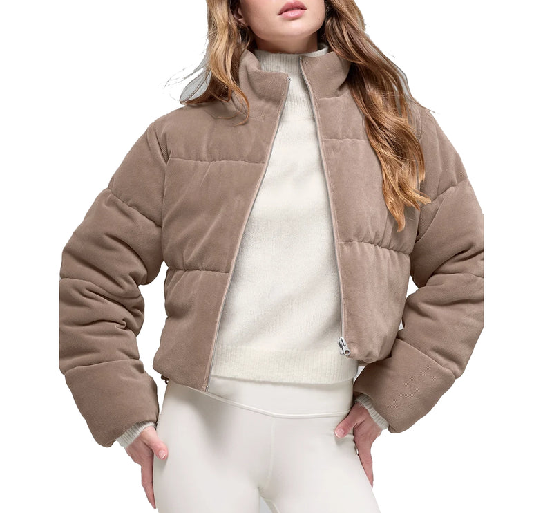 alo Women's Micro Corduroy Dreamy Puffer Chai Latte