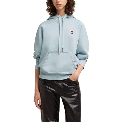 AMI Alexandre Mattiussi Unisex Ami de Coeur Hoodie Light Blue
