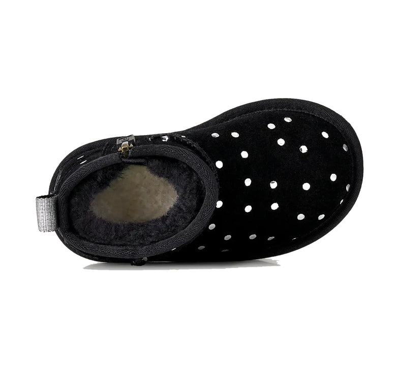 UGG Toddlers Classic Ultra Mini Shiny Dots Black