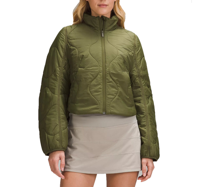 lululemon Women's Quilted Light Insulation Cropped Jacket Ether Green