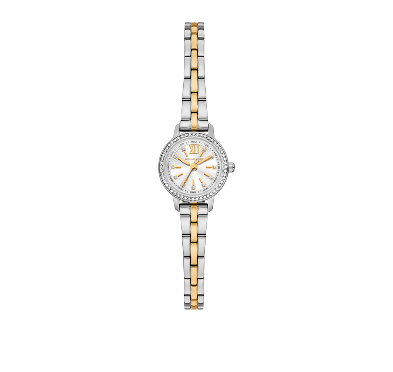 Michael Kors Women's Micro Melissa Pavé Two-Tone Watch Two Tone MKO1313