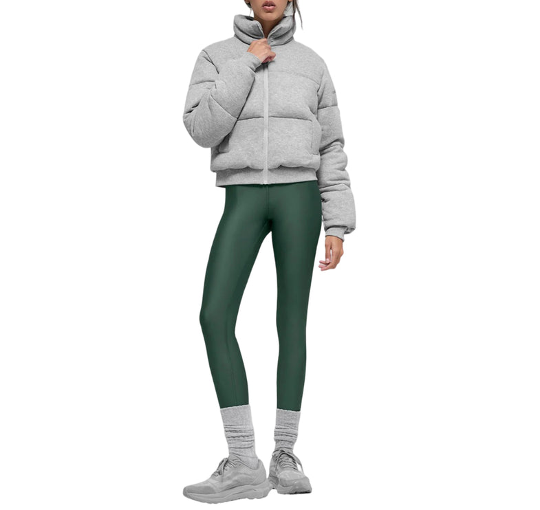 alo Women's Sweatshirt Puffer Athletic Heather Grey