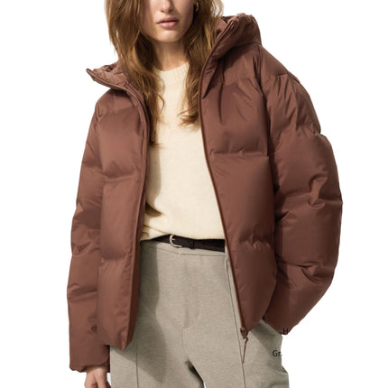 Uniqlo Women's Seamless Down Parka 36 Brown
