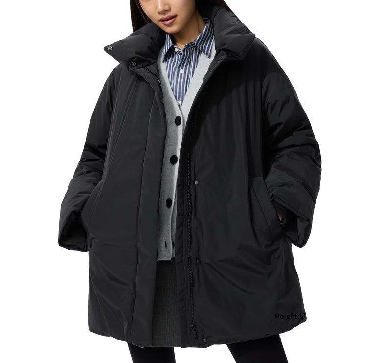 Uniqlo Women's Non-Quilted Down Short Coat 09 Black