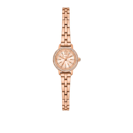 Michael Kors Women's Micro Melissa Pavé Rose Gold-Tone Watch MKO1312