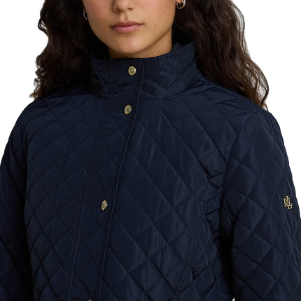 Polo Ralph Lauren Women's Diamond-Quilted Mockneck Jacket Dark Navy